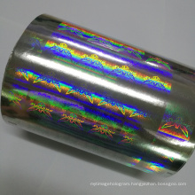 High quality custom hot foiled plain laser hologram lamination film roll